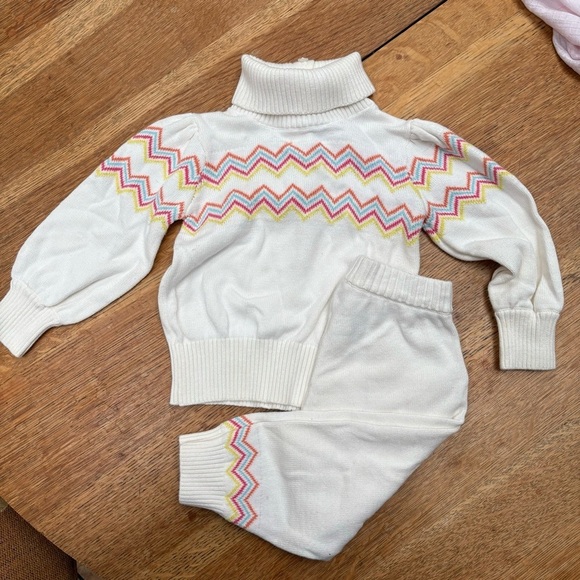 Janie and Jack Toddler Fair Isle Rainbow Cotton Sweater Set - Picture 2 of 8